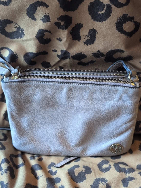 Vince Camuto Handbags - Vince Camuto Pebbled Leather Crossbody Bag in Light Blush with Gold Accent